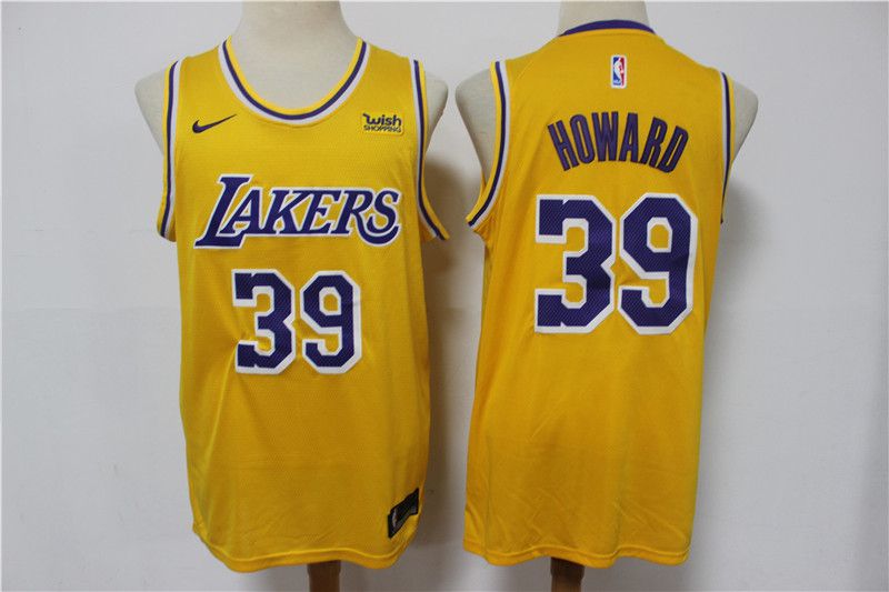 Men Los Angeles Lakers #39 Howard Yellow Game Nike 2021 NBA Jerseys->utah jazz->NBA Jersey